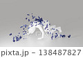 A man whose pride has been shattered crawls on the ground - 3D animation 138487827