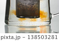 intense spread of tea color in the water 138503281