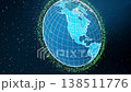 Computer Screen Showing Real Time Tracking Of Space Debris Around Earth 138511776