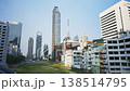 Bangkok city skyline featuring modern skyscrapers and old residential buildings in Thailand on a clear day in an Asian metropolis 138514795