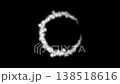 Video of a white ring of light effect against a black background. 138518616