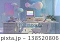 Modern pastel office workspace 138520806