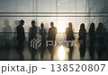 Silhouettes of Business People at Sunset 138520807