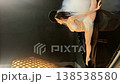Graceful Angel Performs Splits in Smoke 138538580