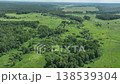 Drone view of countryside. Fields and forests in summer.  138539304