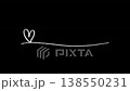 手繪風格心形線條裝飾，動畫素材（循環影片） 138550231
