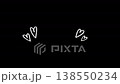手繪風格心形線條裝飾，動畫素材（循環影片） 138550234