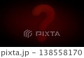 Red Question Mark Particle Animation on Dark Background, Glowing Dot Grid 3D Rotating Symbol Seamless Loop, 4K 138558170
