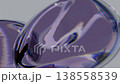 なめらかな紫のガラス質の塊をカメラが周回するループ3DCG 138558539