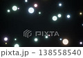 夜空を漂うホタルのような発光する光の粒のループ3DCG 138558540