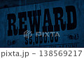 Wild West Reward Poster In The Rain Detail 138569217