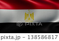 Waving flag of Egypt in a seamless looping animation 138586817