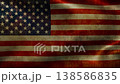 Flag of the USA with worn fabric in a seamless looping animation 138586835