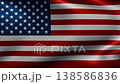 Flag of the USA waving gently in a seamless looping animation 138586836