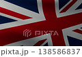 Looped animation of the waving flag of the United Kingdom in close-up 138586837