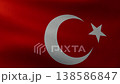 Close-up animation of the flag of Turkey fluttering in the wind 138586847