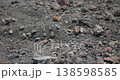 Close up of the dark volcanic dust and rocks on the ground, Etna Volcano, 4k 138598585