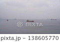 Oil Tanker Fleet in Dense Fog Representing Global Petroleum Logistics and Transport 138605770