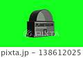 Planetarium building animation on green screen background 138612025