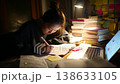 A woman studying 138633105