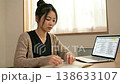 A woman studying 138633107
