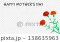 Mother's Day watercolor red carnation and petal loop animation 138635963