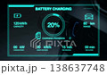 Advanced Dashboard Showing Energy Metrics. Hightech Car Interface Displaying Charging Data And Visuals 138637748