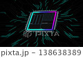 Inside Engineering Lab Showcasing Neon AI Chip With Radiating Teal Pathways And Detailed Schematic 138638389