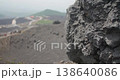 Gorgeous landscape view in the background of the massive volcanic boulder, 4k 138640086