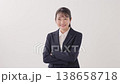 A young woman in a suit with her arms crossed. A young woman in a suit with her arms crossed. 138658718