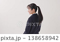 The back view of a young woman in a suit The back view of a young woman in a suit 138658942