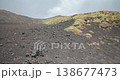 Landscape view of the dark volcanic hills and dry grass near Etna Volcano, 4k 138677473