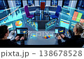 Futuristic Conference Room Emerald Green Interface Futuristic Conference Room Emerald Green Interface 138678528
