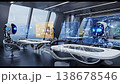 Futuristic Conference Room Emerald Green Interface Futuristic Conference Room Emerald Green Interface 138678546