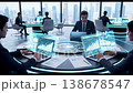 Futuristic Conference Room Emerald Green Interface Futuristic Conference Room Emerald Green Interface 138678547