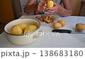Woman cutting and preparing vegetables at home in the kitchen. Concept for cooking and food preparation. 138683180