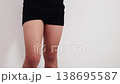 Lower body of a girl wearing leggings under her skirt (5 years old, Japanese, face not shown) 138695587