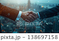 A handshake sparks trust, spreading like ripples: A metaphor for data and consensus. 138697158