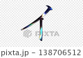 光が虹色に反射するガラス風のカタカナ「イ」、アルファチャンネル、ループ、セリフ体 138706512