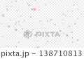 Animated video of cherry blossoms fluttering and falling with a transparent background. 138710813
