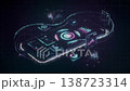 Neon Futuristic Smartphone Interface Render 138723314