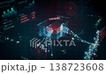 Abstract Futuristic Data Network Interface 3D Render 138723608