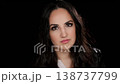 Authenticity And Self-Esteem Concept Portrait Of A Confident Woman Looking At Camera On Black 138737799