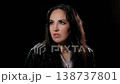 Mental Health And Vulnerability Concept Woman Talking About Her Feelings On Dark Background 138737801