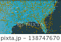 Air traffic map over United States showing dense aircraft activity 138747670