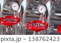 Energy oil crisis or OPEC concept. Oil tube valve closied for export. 3d animation 138762423