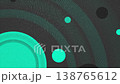Abstract dark grey and cyan blue circles with grunge grainy texture background 138765612