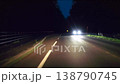 Around Lake Shikotsu, driving at night, switching to high beams. 138790745