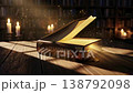 Memory Album Slideshow Opening Material: Antique Book and Light Particles 138792098