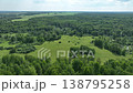 Drone view of countryside. Fields and forests in summer.  138795258